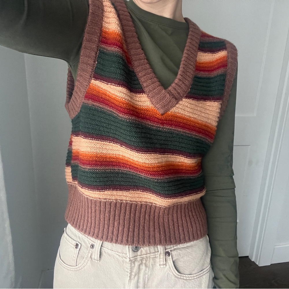 Striped Multicolor Sweater Vest